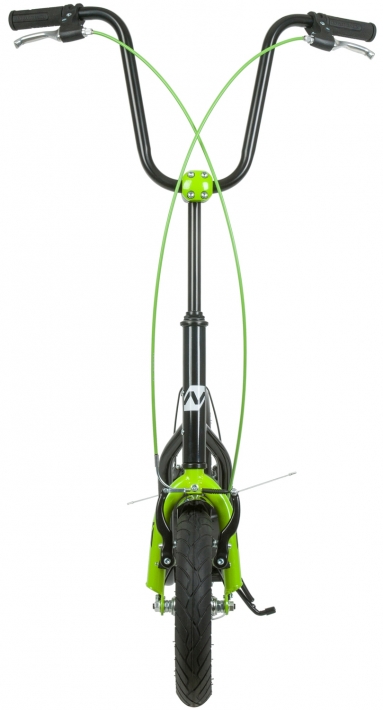 Самокат внедорожный Novatrack STAMP N1, ручные тормоза V-brake, крылья, дропаут, черный