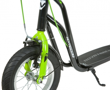 Самокат внедорожный Novatrack STAMP N1, ручные тормоза V-brake, крылья, дропаут, черный