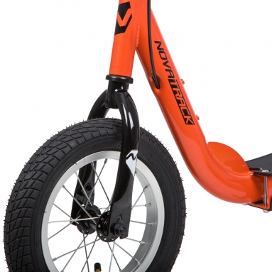 Самокат внедорожный Novatrack STAMP N2, ручной тормоз V-brake, мягкая накладка на руле, оранжевый